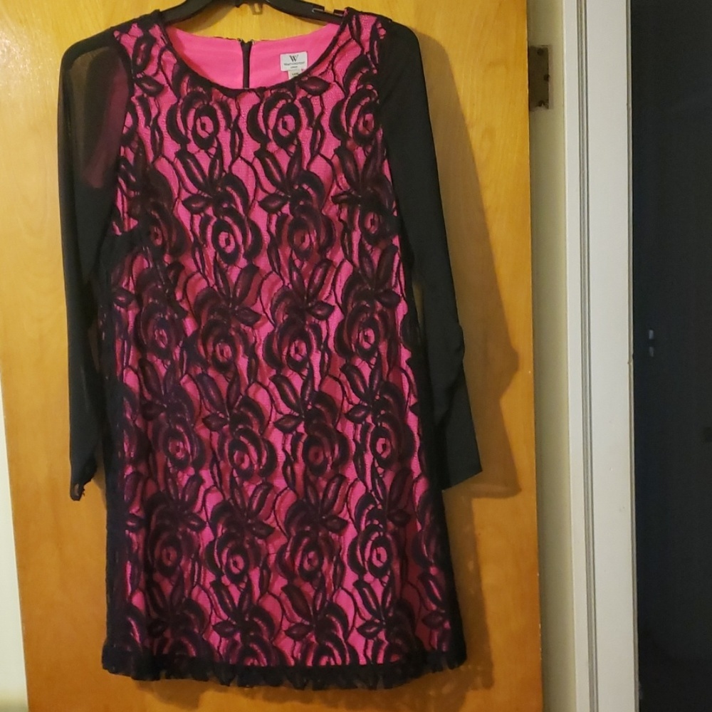 Worthington lace and sheer dress